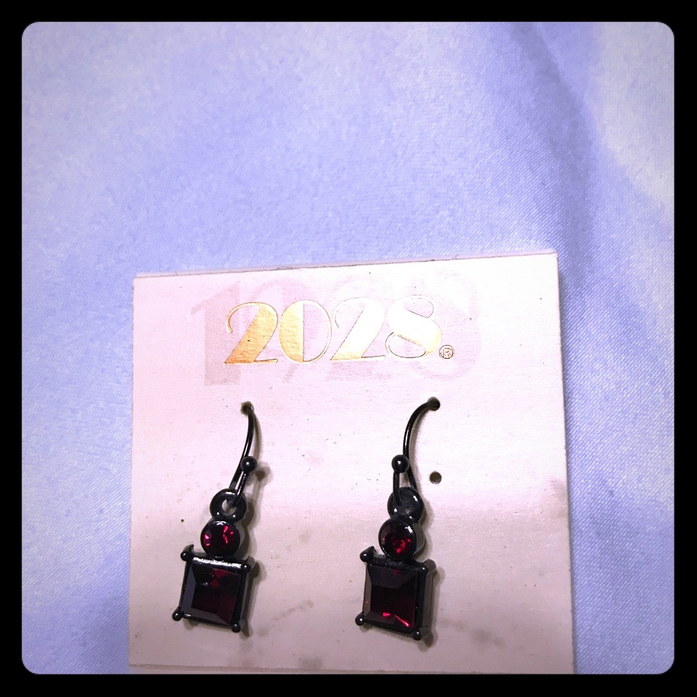 1928 Collection Red Crystal Earrings